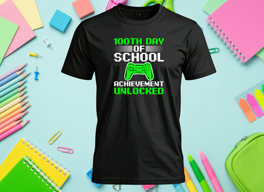 Gamer 100 days of School Youth Shirt