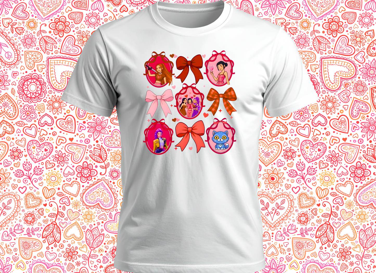 Huntrix Hearts and Bows Youth Shirt